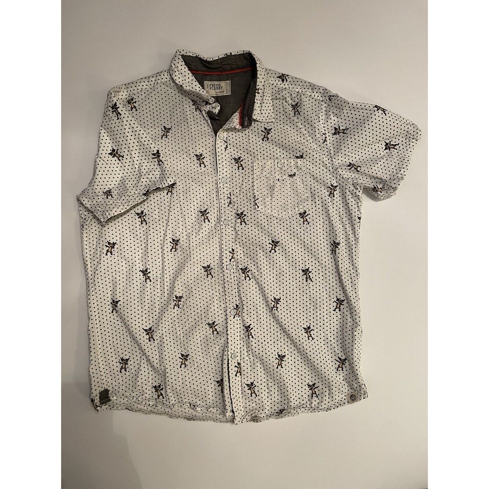 Free Planet Christmas Reindeer Dab Short Sleeve Shirt‎ XL - See Measurements